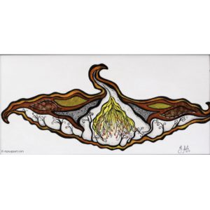 oeuvre abstraite signée ginette ash